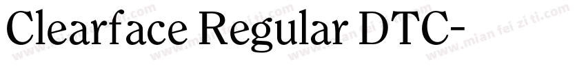 Clearface Regular DTC字体转换